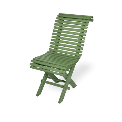 Garden chair Sundborn in green, classic wooden garden chair for outdoor use